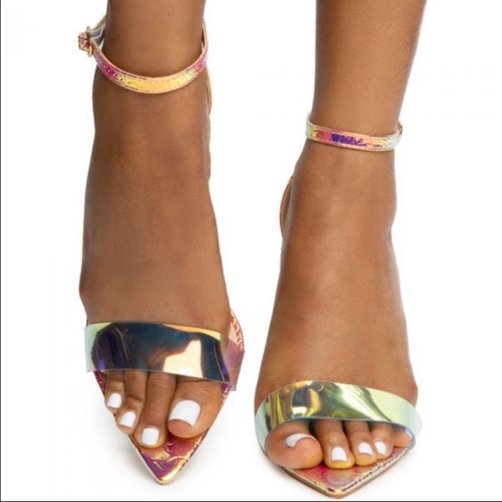 Iridescent pointy high heels - Picture 4 of 6